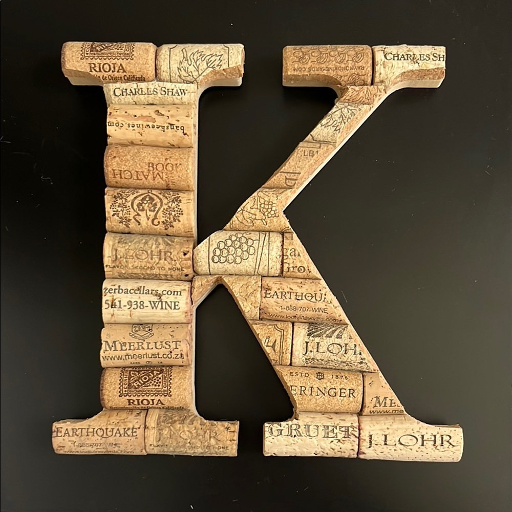 Cork Letter K Wall Decor